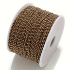 Spool of brown and beige braided cable to make customisable necklaces