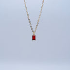 🎁 Petit pendentif en verre - Acier inoxydable (100% de réduction)