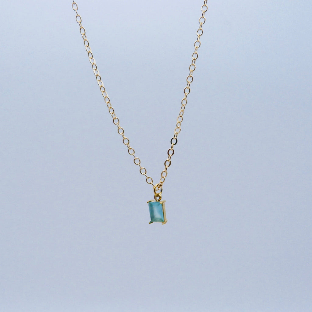 🎁 Petit pendentif en verre - Acier inoxydable (100% de réduction)