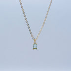 🎁 Petit pendentif en verre - Acier inoxydable (100% de réduction)