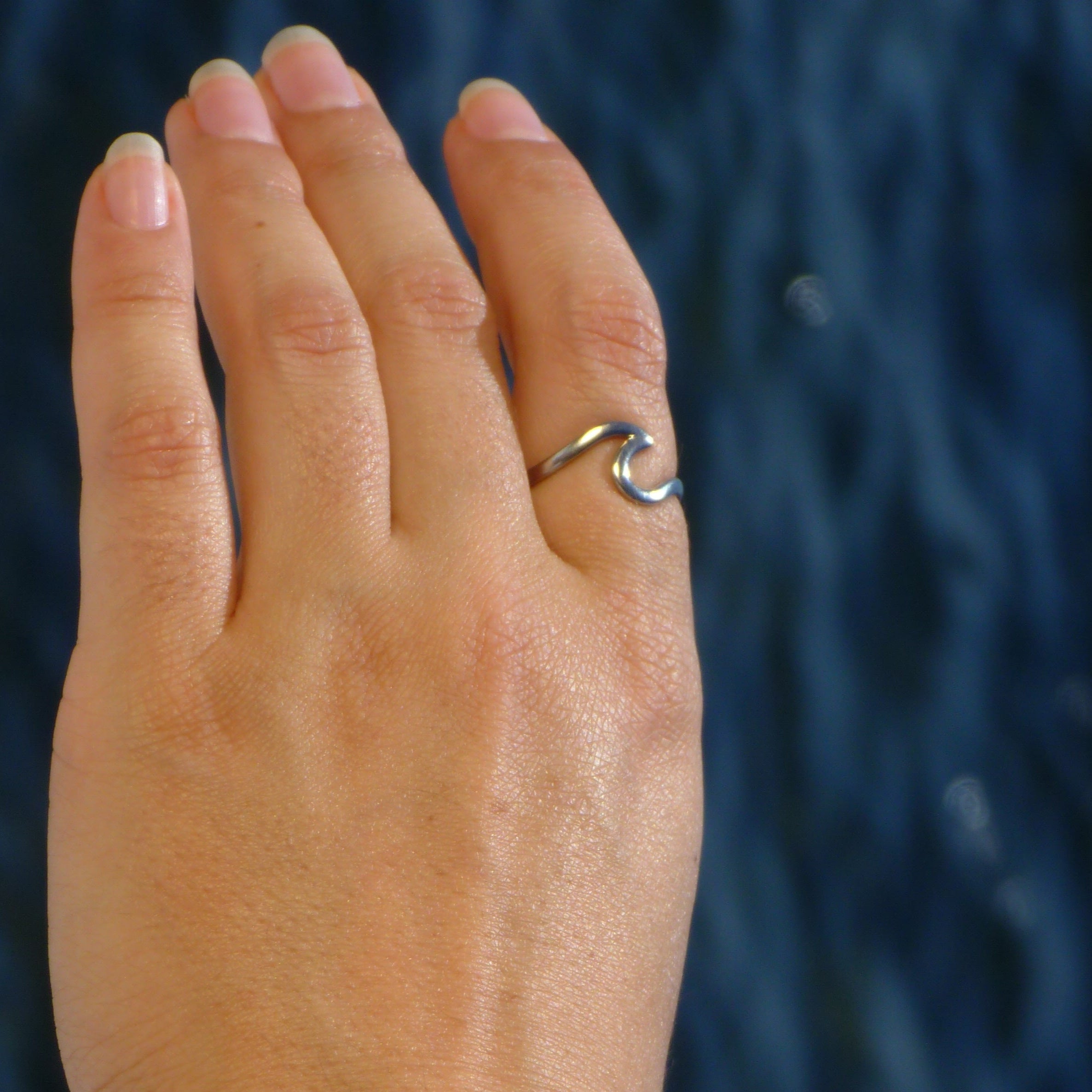Silver Wave Ring - Waterproof Coastal Inspired