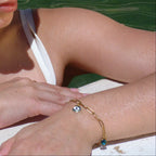 Gold paperclip bracelet jewelry.