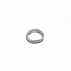 silver wavy ring stainless steel and waterproof.