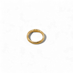 Gold wavy ring wtaerproof and stainless steel.