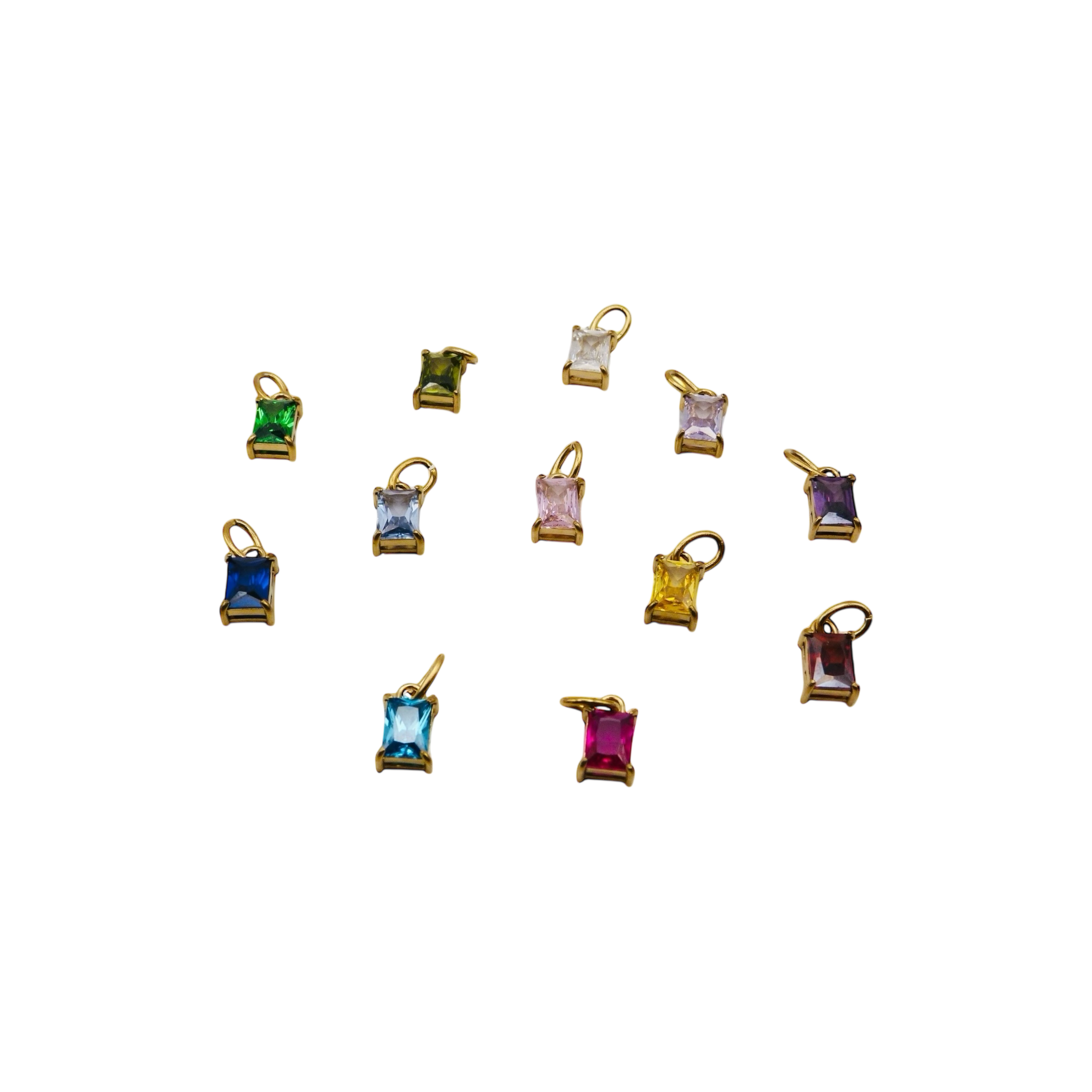 🎁 Breloque en verre moyen - Acier inoxydable (100% de réduction)