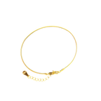 Gold plated bangle gold bracelet with an adjustable lenght.