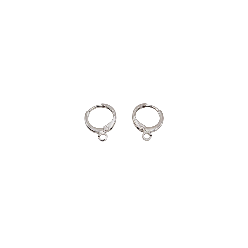 Gold Plated brass customisable silver hoop earrings.