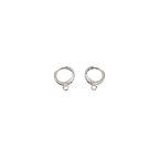 Gold Plated brass customisable silver hoop earrings.