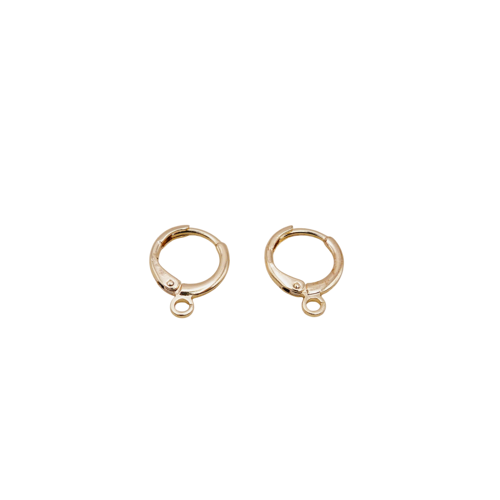 Gold Plated customisable gold hoop earrings.