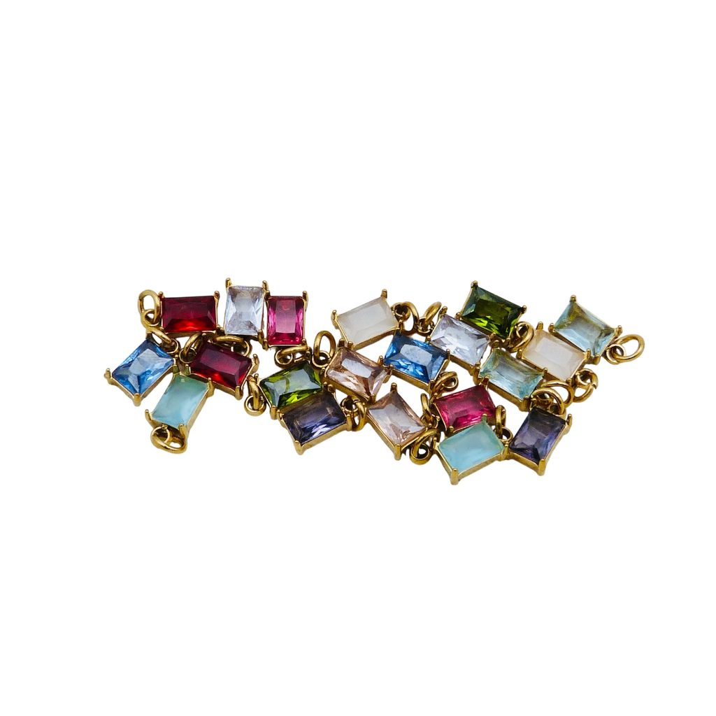 Small Glass Charm - Stainless Steel