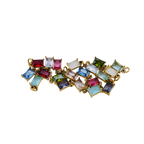 Small Glass Charm - Stainless Steel