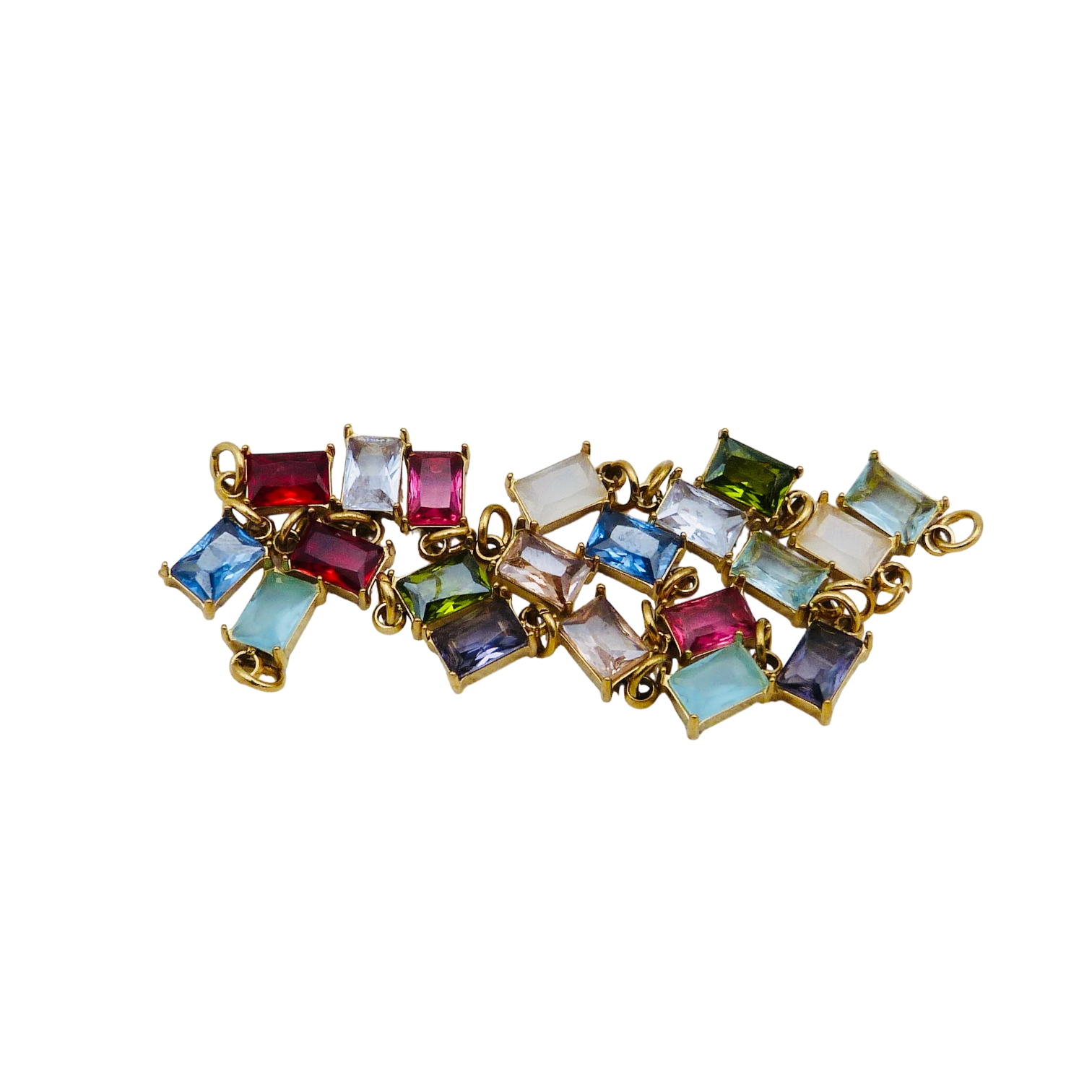 Small Glass Charm - Stainless Steel