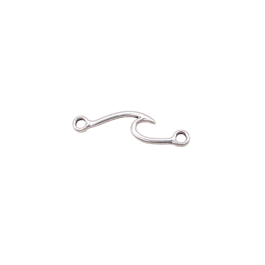 Sterling Silver wave charm customisable on chains or hoops.
