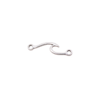 Sterling Silver wave charm customisable on chains or hoops.