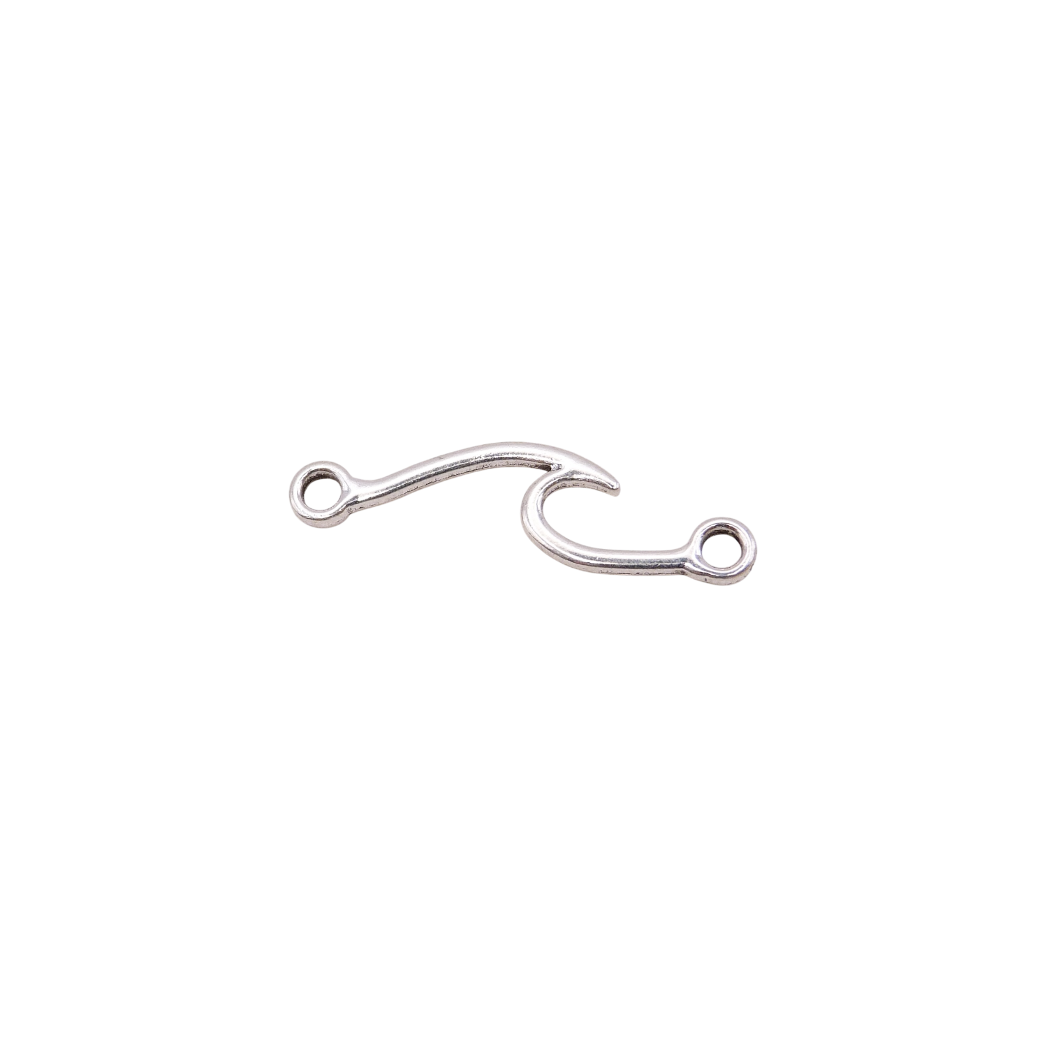 Sterling Silver wave charm customisable on chains or hoops.