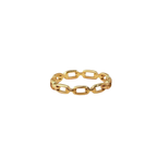 Gold chain-link ring in stainless steel.