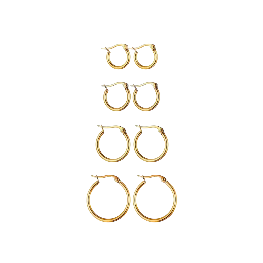 Hoop Earrings - Waterproof Stainless Steel