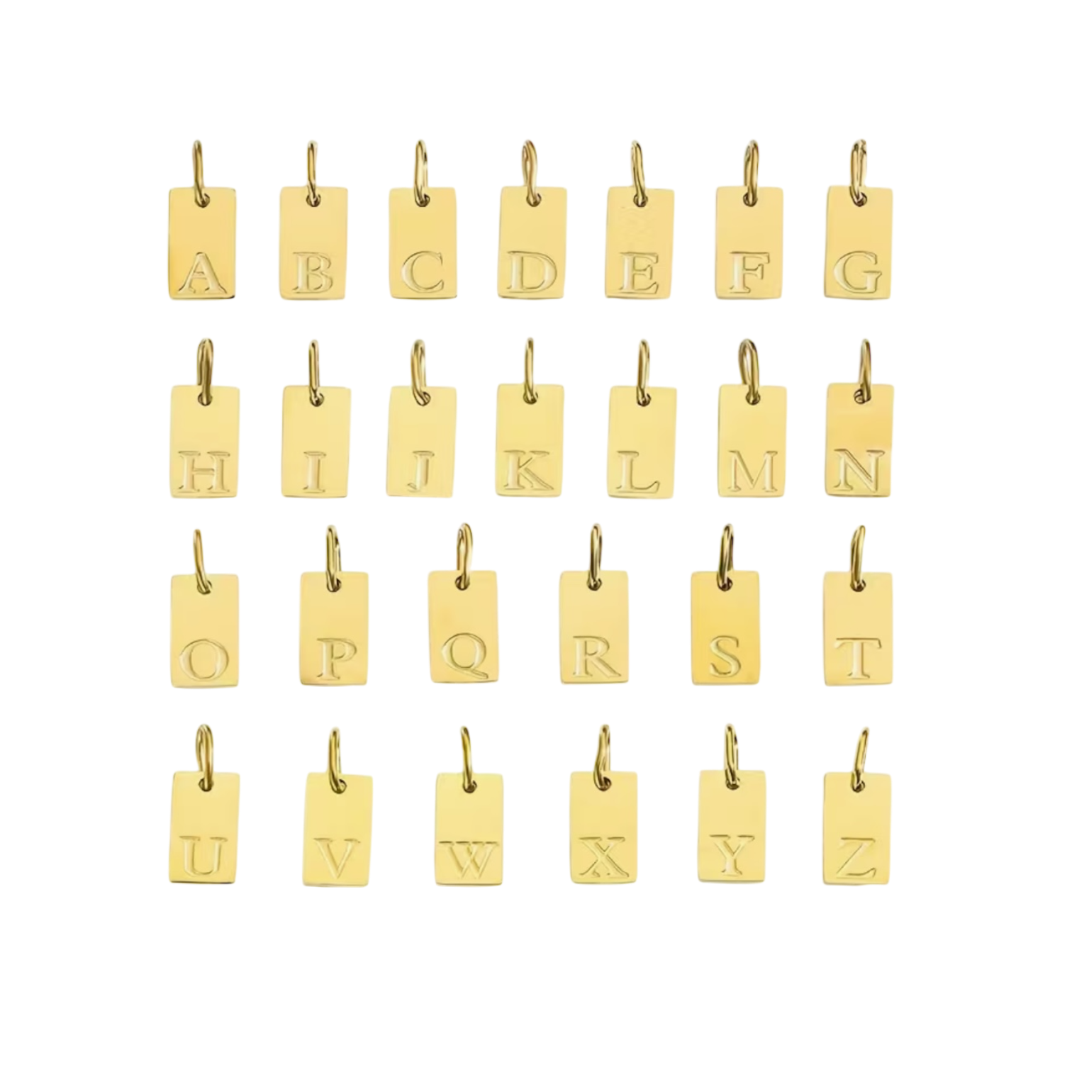 🎁 Breloques initiales pour étiquettes - Acier inoxydable et étanches (100 % de réduction)