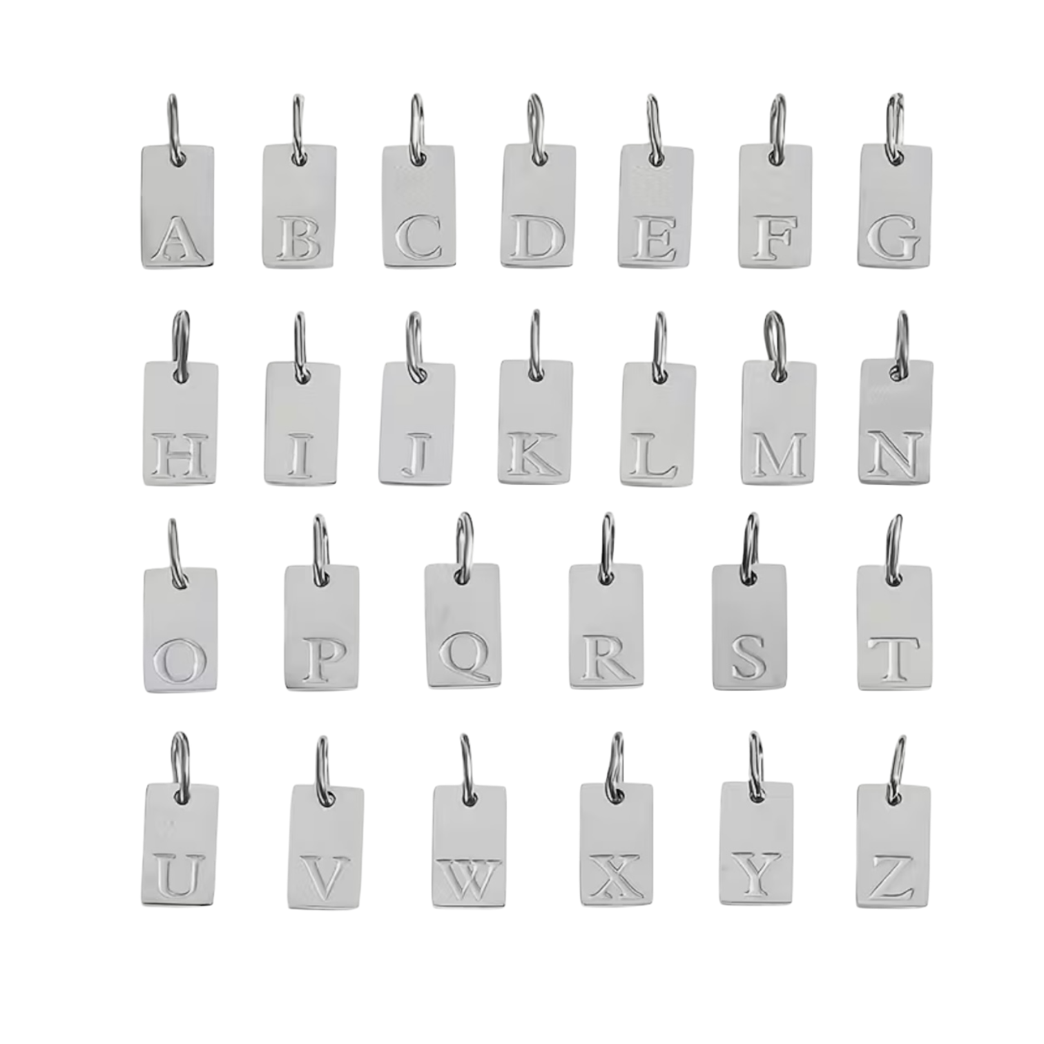Tag initial Charms - Stainless Steel & Waterproof